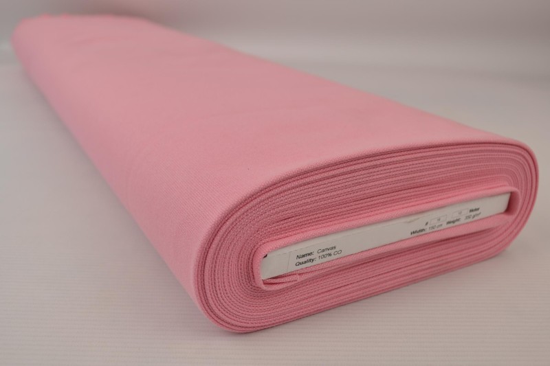 Canevas de Coton 350 g/m² vieux rose, rouleau