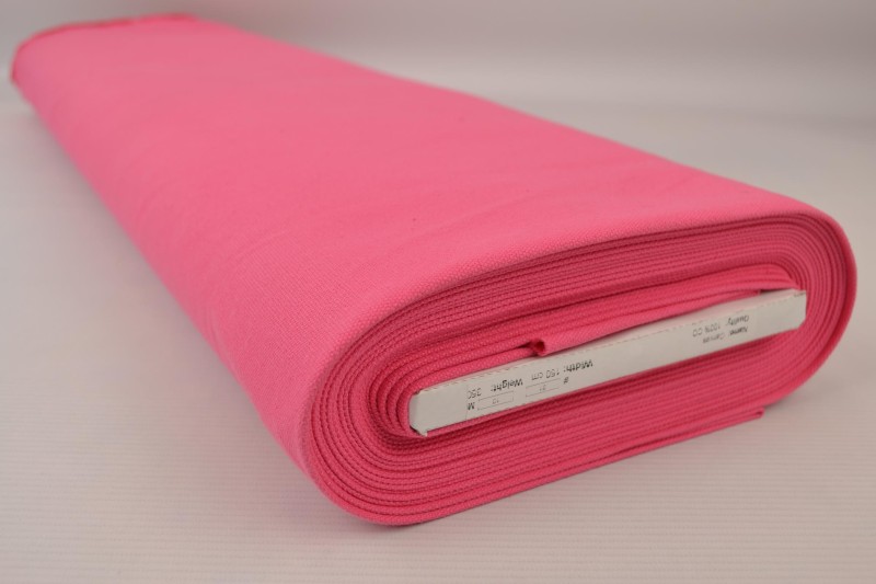 Canevas de Coton 350 g/m² fuchsia, rouleau