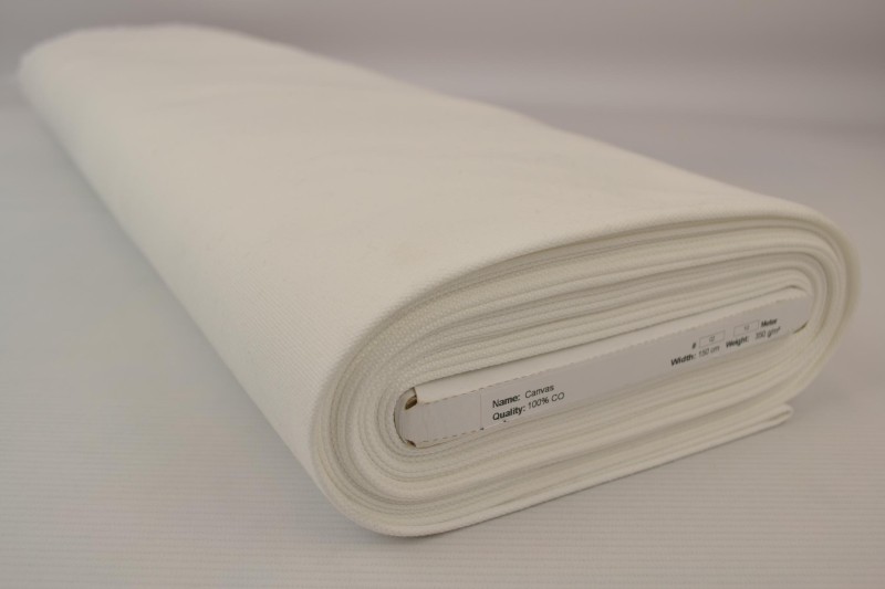 Canevas de Coton 350 g/m² blanc cassé, rouleau