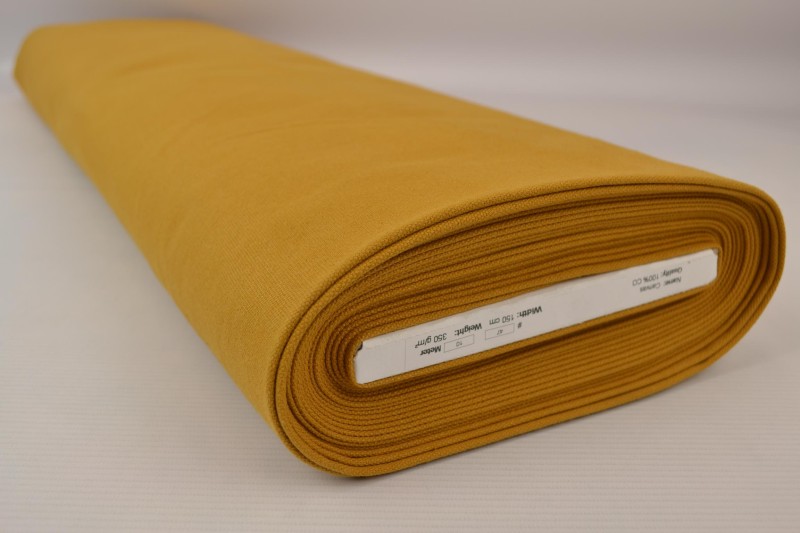 Canevas de Coton 350 g/m² jaune ocre, rouleau