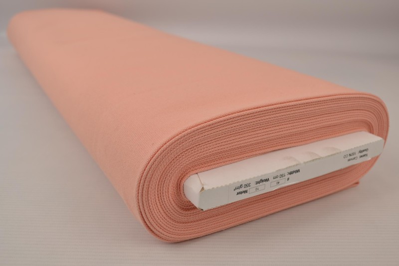 Canevas de Coton 350 g/m² rose saumon, rouleau