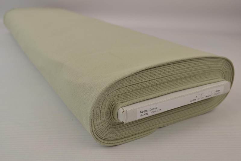 Canevas de Coton 350 g/m² gris argenté, rouleau