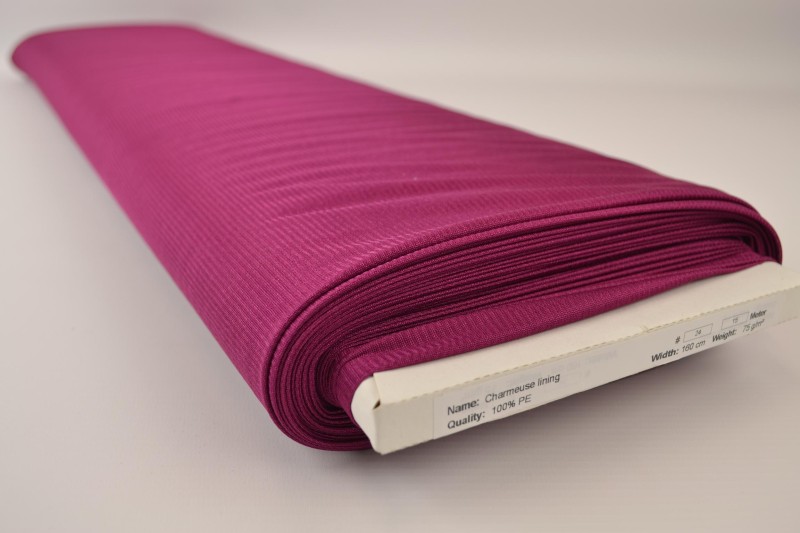 Doublure Charmeuse cassis, rouleau