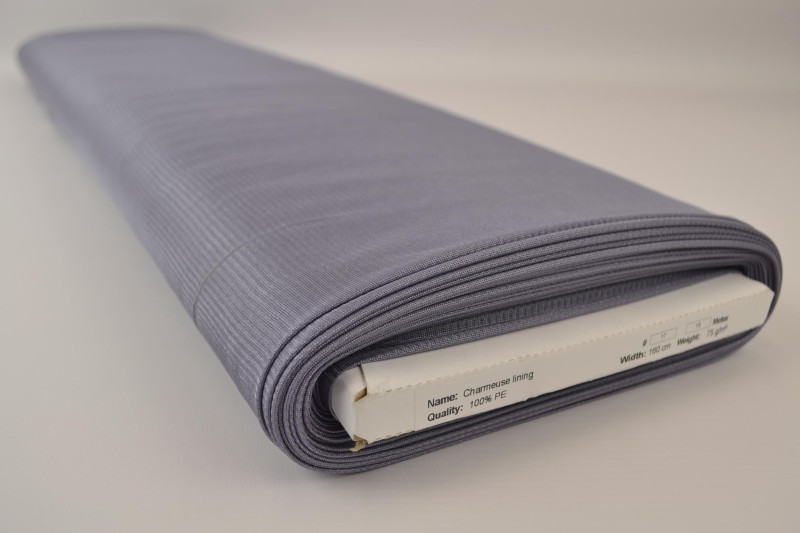 Doublure Charmeuse gris foncé, rouleau