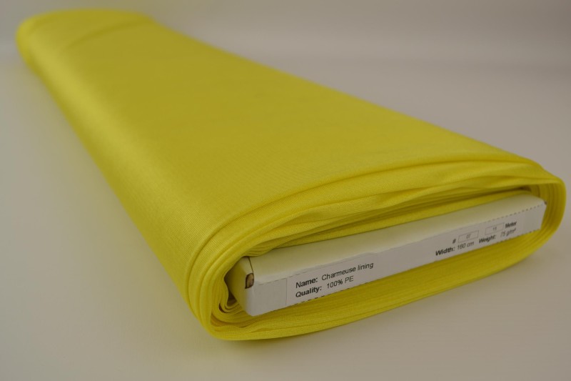 Doublure Charmeuse jaune, rouleau