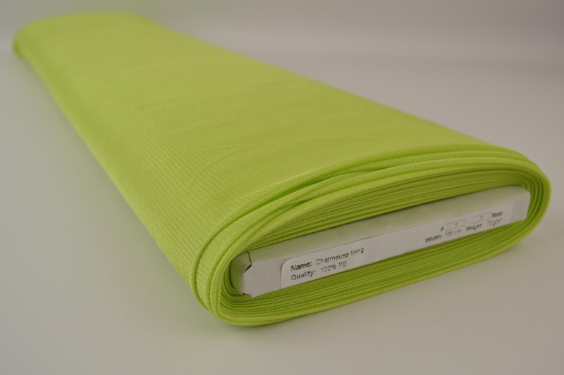 Doublure Charmeuse vert citron, rouleau