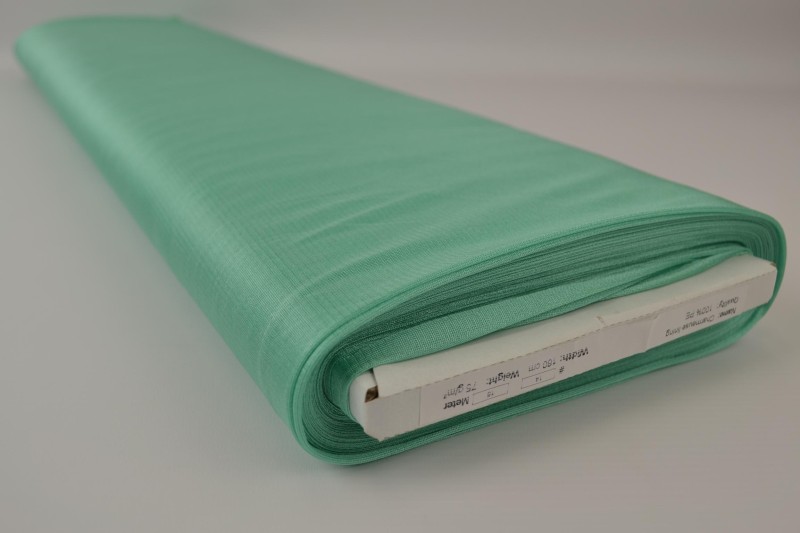 Doublure Charmeuse vert menthe, rouleau