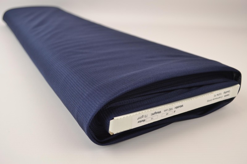 Doublure Charmeuse navy, rouleau