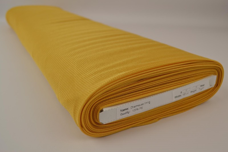 Doublure Charmeuse jaune ocre, rouleau
