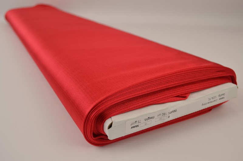 Doublure Charmeuse rouge, rouleau