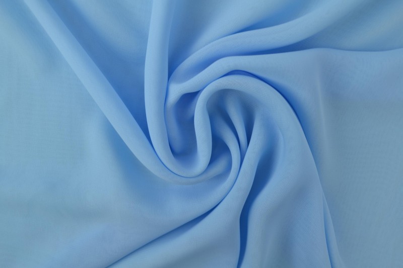 Mousseline (Chiffon) bleu bébé