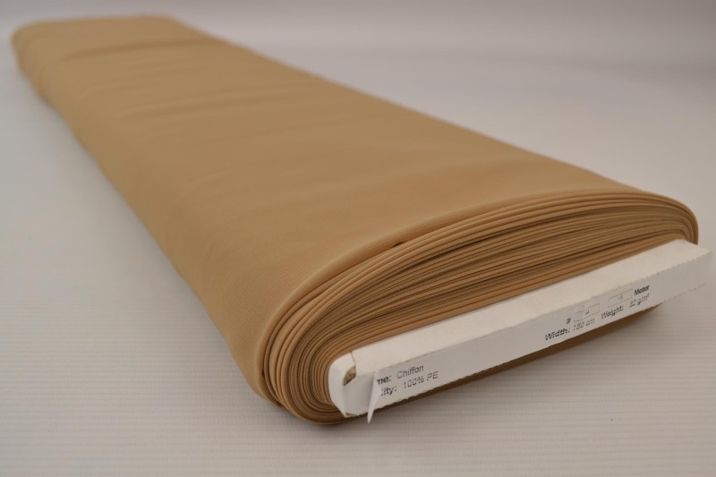 Mousseline (Chiffon) beige, rouleau