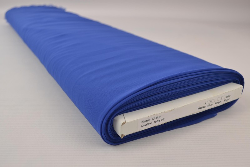 Mousseline (Chiffon) bleu, rouleau