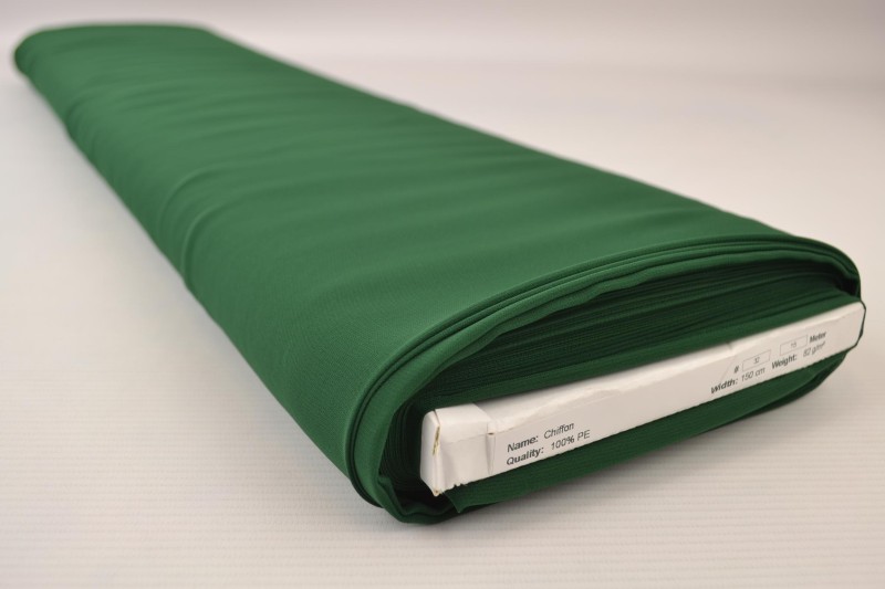 Mousseline (Chiffon) vert foncé, rouleau