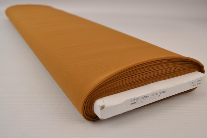 Mousseline (Chiffon) jaune ocre foncé, rouleau