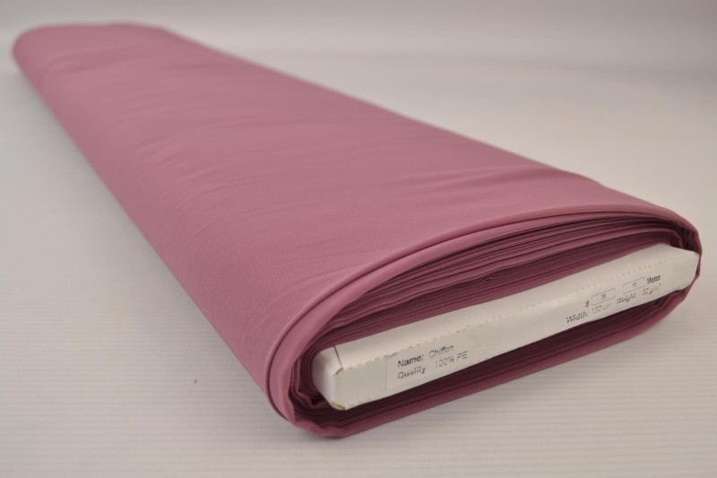 Mousseline (Chiffon) vieux rose foncé, rouleau