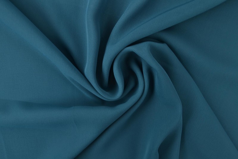 Mousseline (Chiffon) pétrole foncé