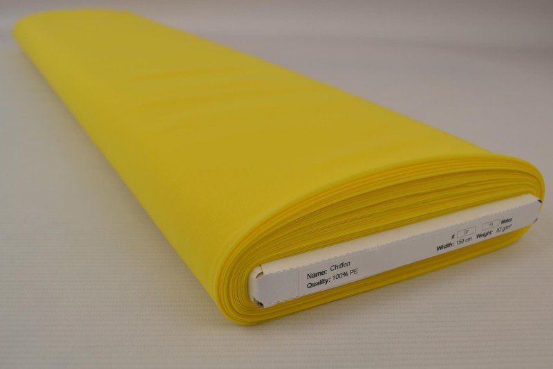 Mousseline (Chiffon) jaune, rouleau