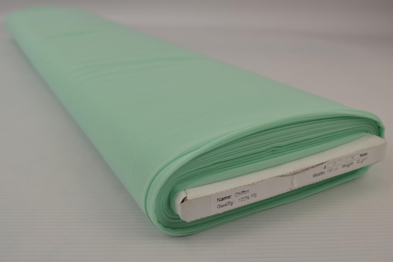 Mousseline (Chiffon) menthe clair, rouleau
