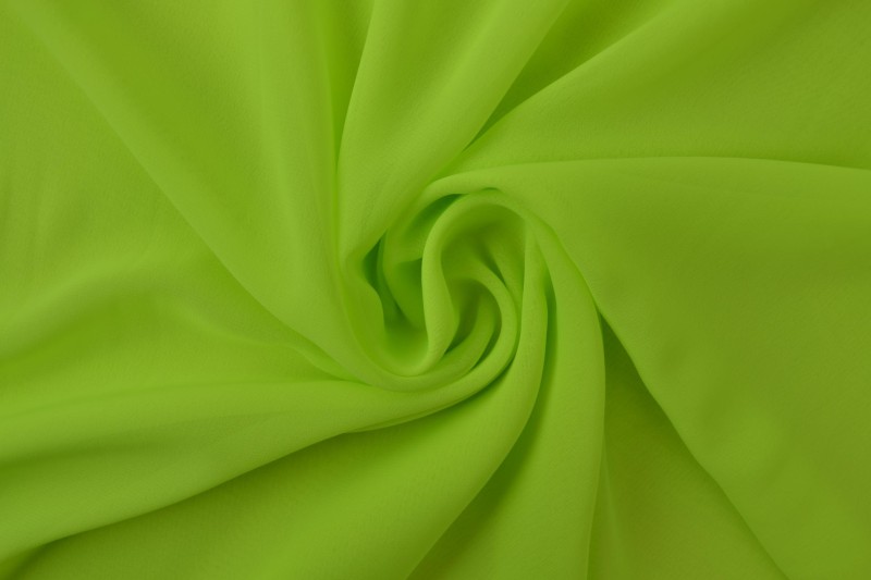 Mousseline (Chiffon) vert citron