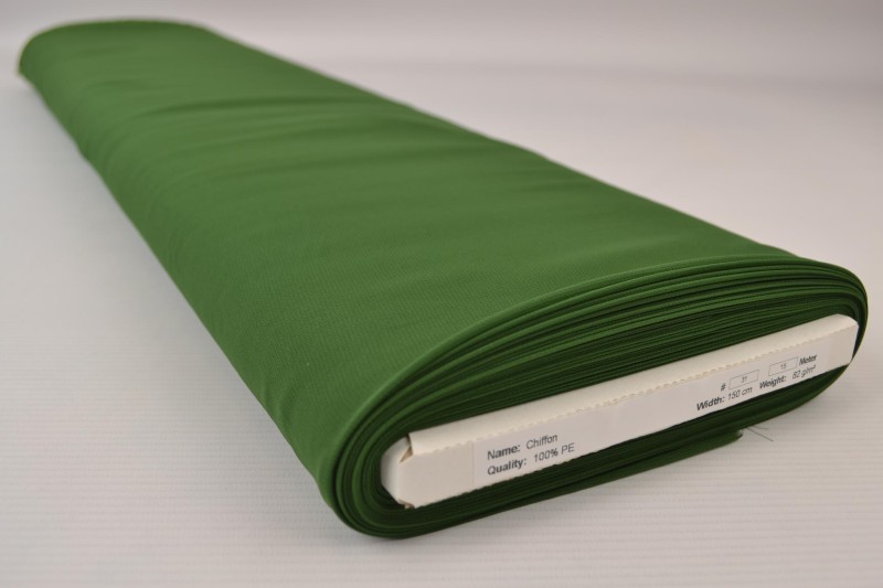Mousseline (Chiffon) vert mousse, rouleau