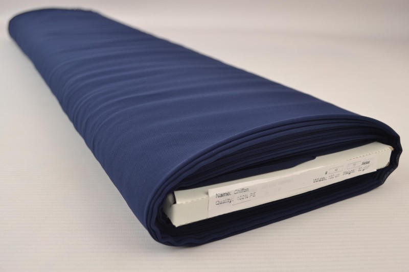 Mousseline (Chiffon) navy, rouleau