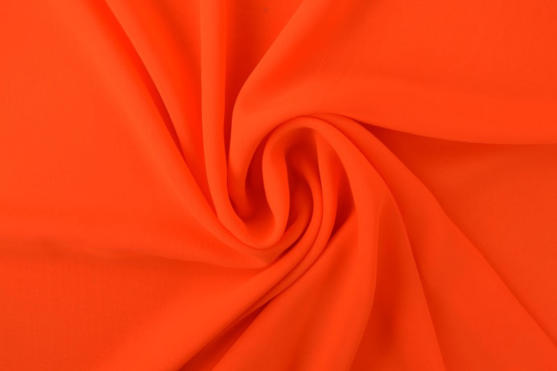Mousseline (Chiffon) orange néon