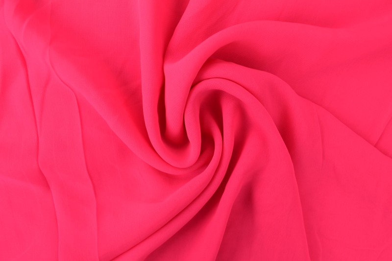 Mousseline (Chiffon) rose néon