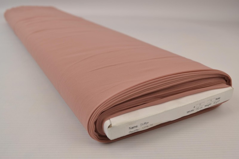Mousseline (Chiffon) vieux rose, rouleau