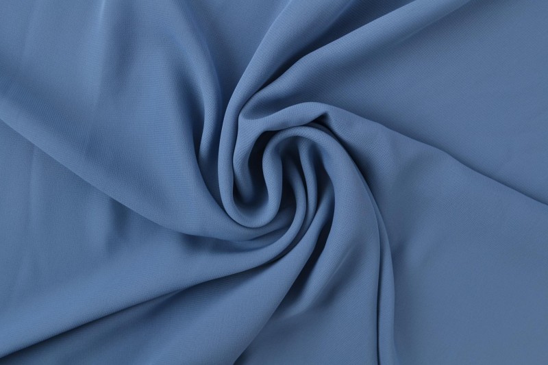 Mousseline (Chiffon) bleu acier