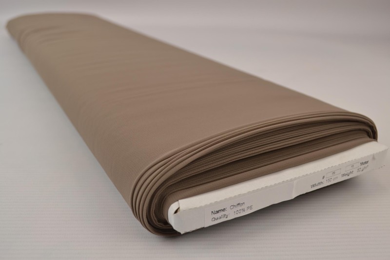 Mousseline (Chiffon) taupe, rouleau