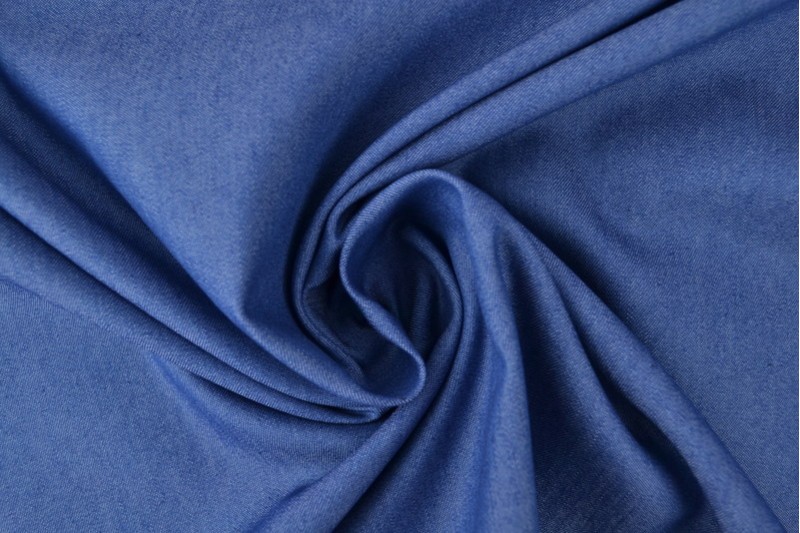 Denim Chambray Lavé bleu indigo