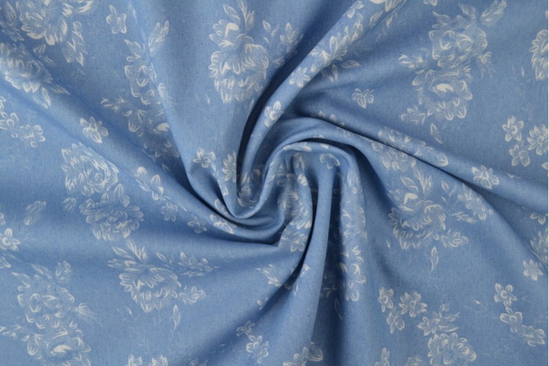 Denim Chambray Lavé Imprimé imprimé 12-01