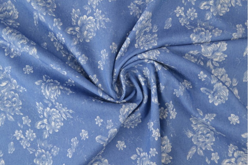 Denim Chambray Lavé Imprimé imprimé 12-02