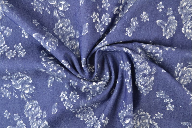 Denim Chambray Lavé Imprimé imprimé 12-04