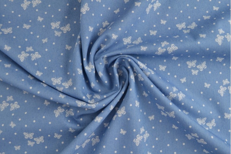Denim Chambray Lavé Imprimé imprimé 16-01