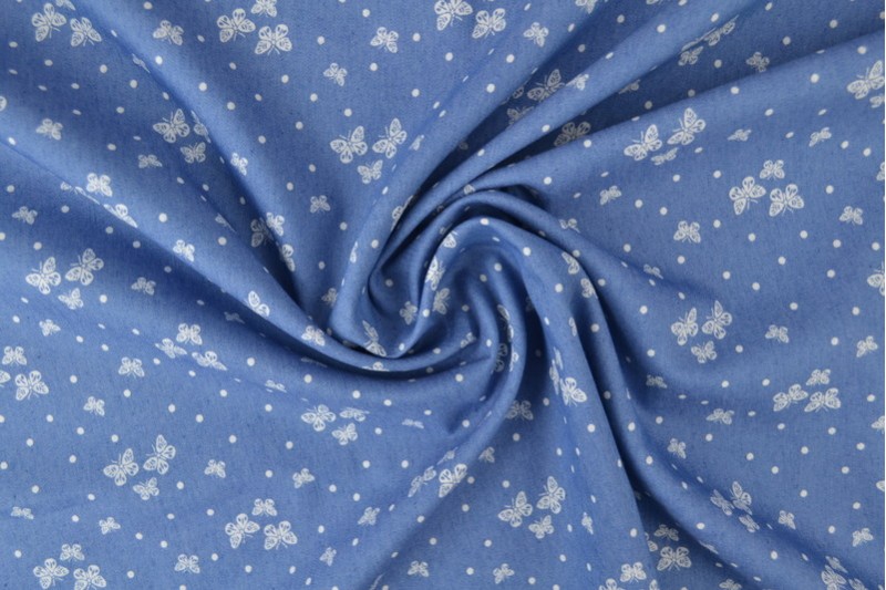 Denim Chambray Lavé Imprimé imprimé 16-02