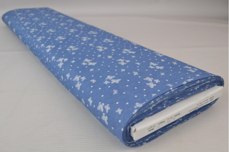 Denim Chambray Lavé Imprimé imprimé 16-02, rouleau