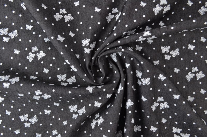 Denim Chambray Lavé Imprimé imprimé 16-06
