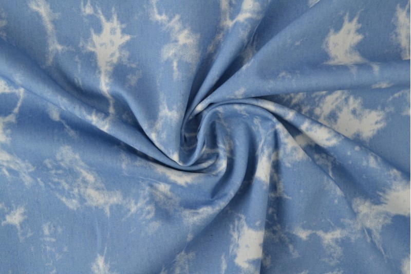 Denim Chambray Lavé Imprimé imprimé 17-01