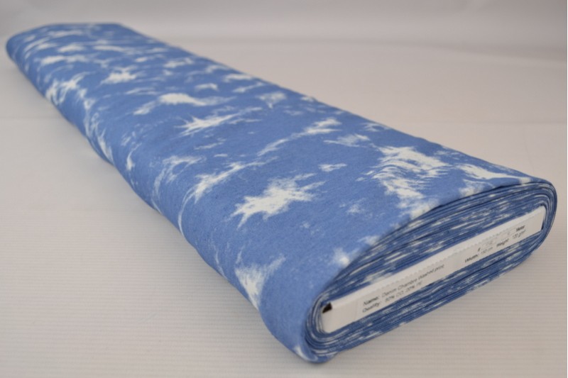 Denim Chambray Lavé Imprimé imprimé 17-02, rouleau