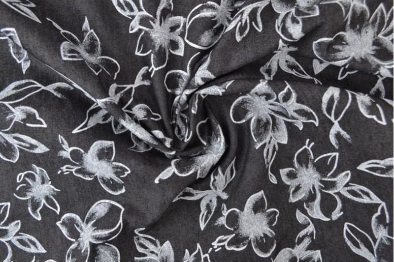 Denim Chambray Lavé Imprimé imprimé 18-06