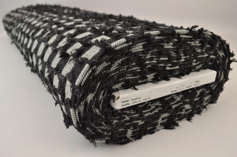 Denim Fashion checks frayed 01-04, rouleau