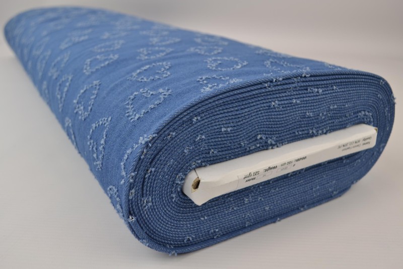 Denim Fashion hearts 02-01, rouleau