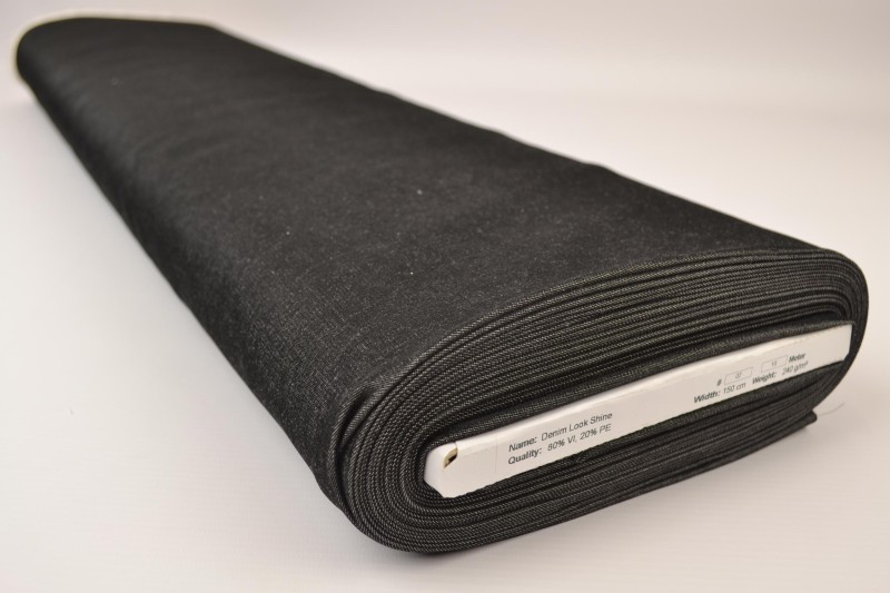 Viscose Shine Aspect Denim viscose denim-look brillant anthracite, rouleau