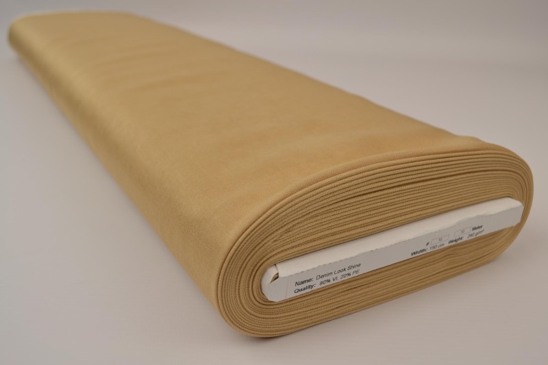 Viscose Shine Aspect Denim viscose denim-look brillant beige, rouleau