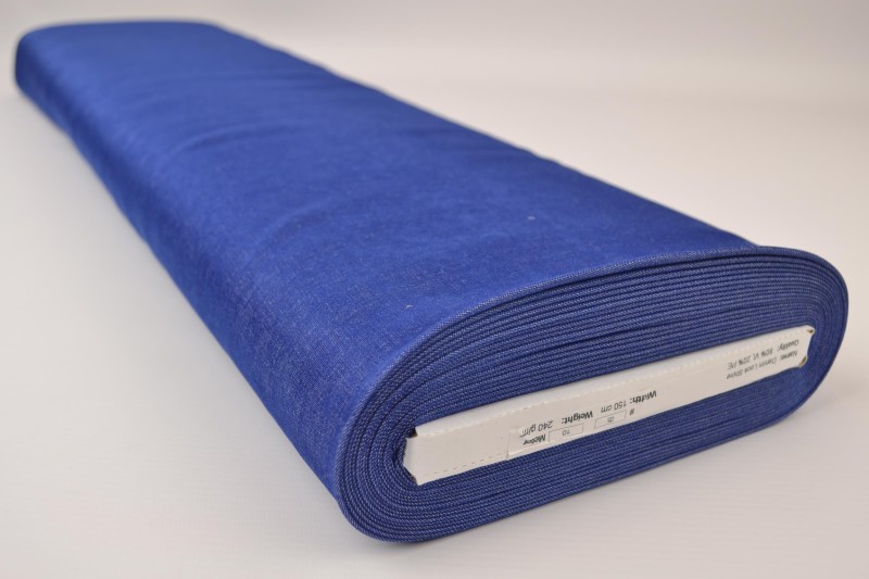 Viscose Shine Aspect Denim viscose denim-look brillant bleu indigo, rouleau