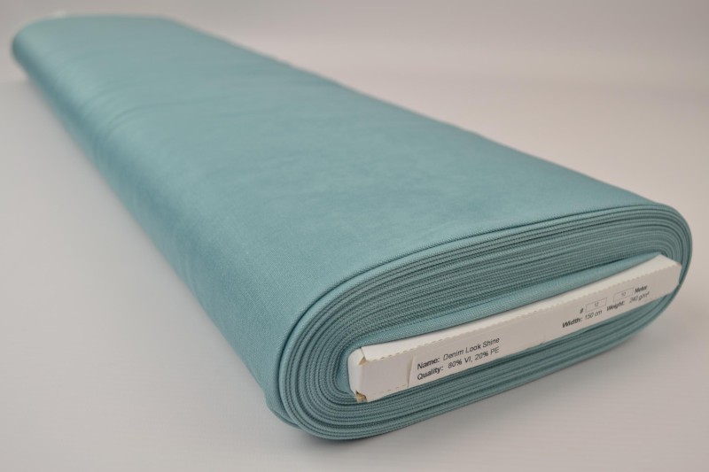 Viscose Shine Aspect Denim viscose denim-look brillant vert vintage, rouleau