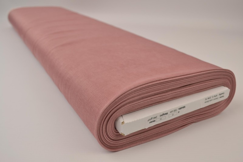 Viscose Shine Aspect Denim viscose denim-look brillant rose vintage, rouleau