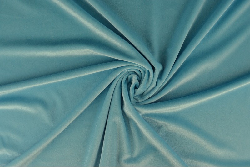 Velours Stretch velours stretch bleu aqua